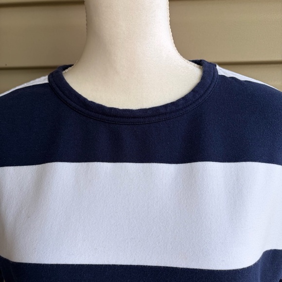 •Crown & Ivy• Vintage Wash Boat Neck Striped Tee - Size Large - Picture 3 of 7